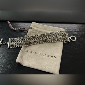 David Yurman Silver Multi-Strand Toggle Bracelet